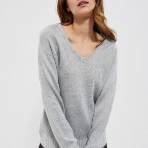 ac7e49bb6765395a1b11d45cbde0e954490153c2 Sweter z dekoltem na plecach srebrny