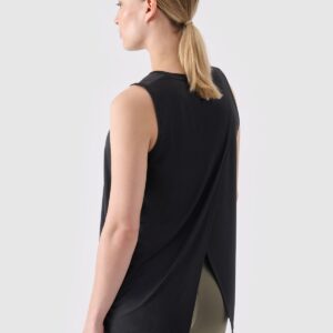 4F Top treningowy ciążowy oversize damski - czarny