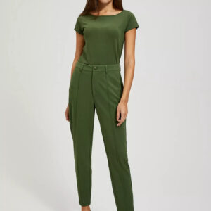 Elegnackie spodnie w kant khaki