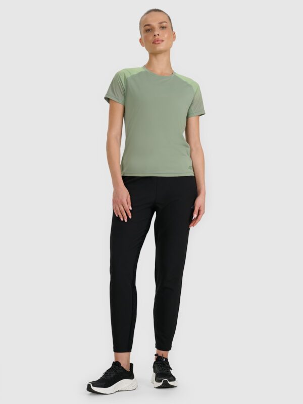 4F Koszulka do biegania w terenie szybkoschnąca damska - oliwkowa/khaki