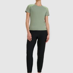 4F Koszulka do biegania w terenie szybkoschnąca damska - oliwkowa/khaki