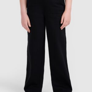 4F Spodnie dresowe z szerokimi nogawkami dziewczęce - czarne 146 (10-11 lat)