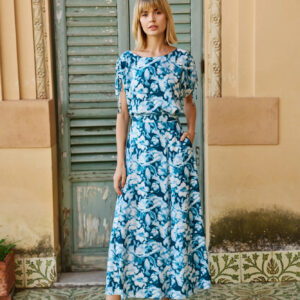 Wzorzysty komplet z wiskozy zielony