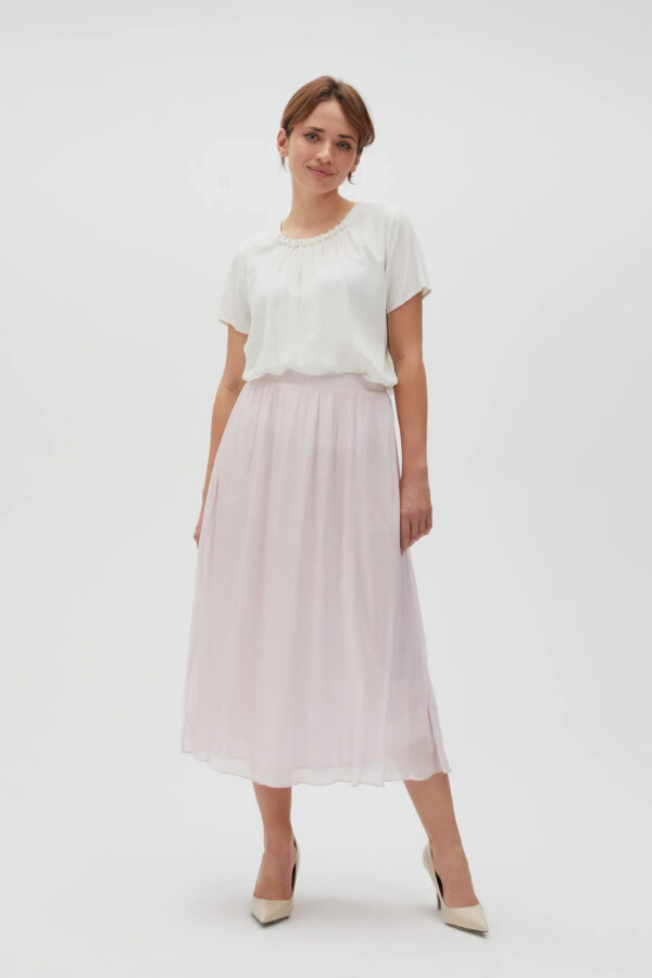 Spódnica midi jasnoróżowa