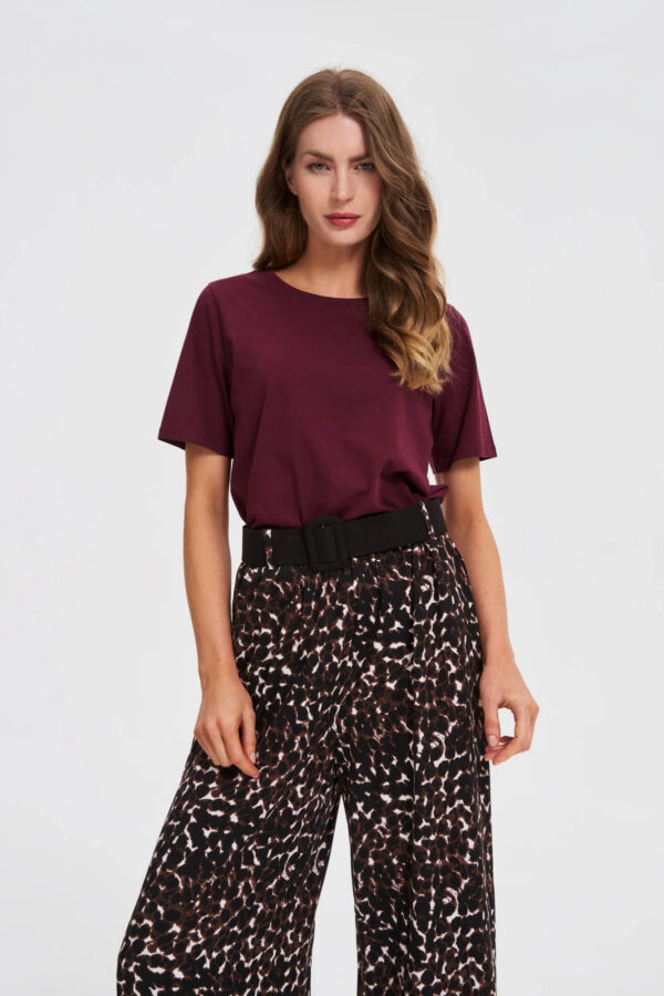 aeba9685208ac74d50e91844b19cc36f720095e0 Gładki t-shirt burgunowy