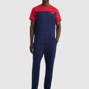 aed41ae37921e15314914b957207e1dacef7936f 4F T-shirt regular z nadrukiem męski - granatowy