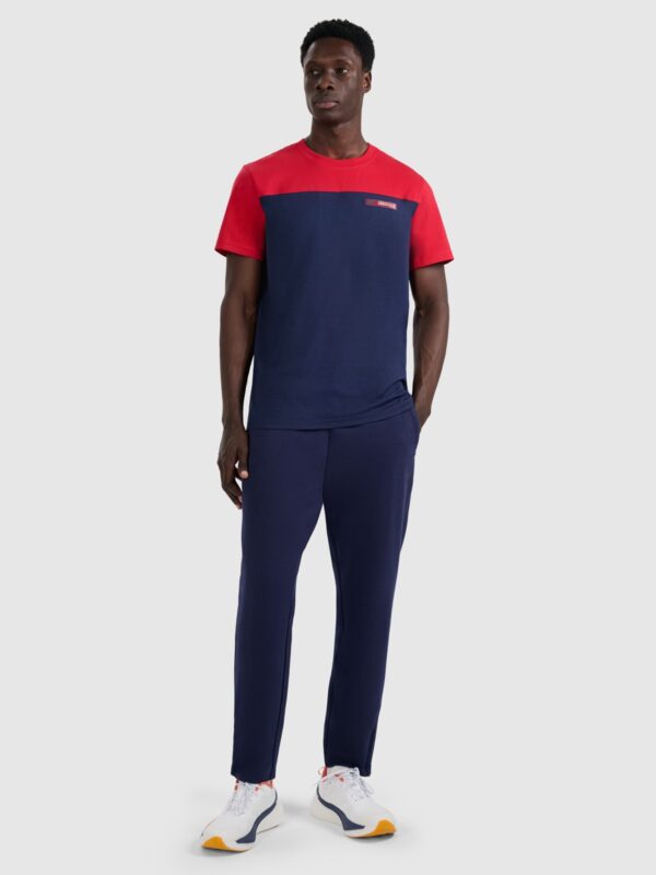 4F T-shirt regular z nadrukiem męski - granatowy