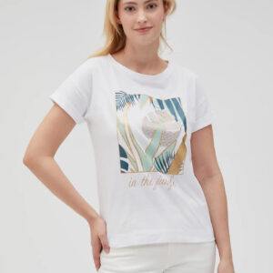 T-shirt z nadrukiem biały