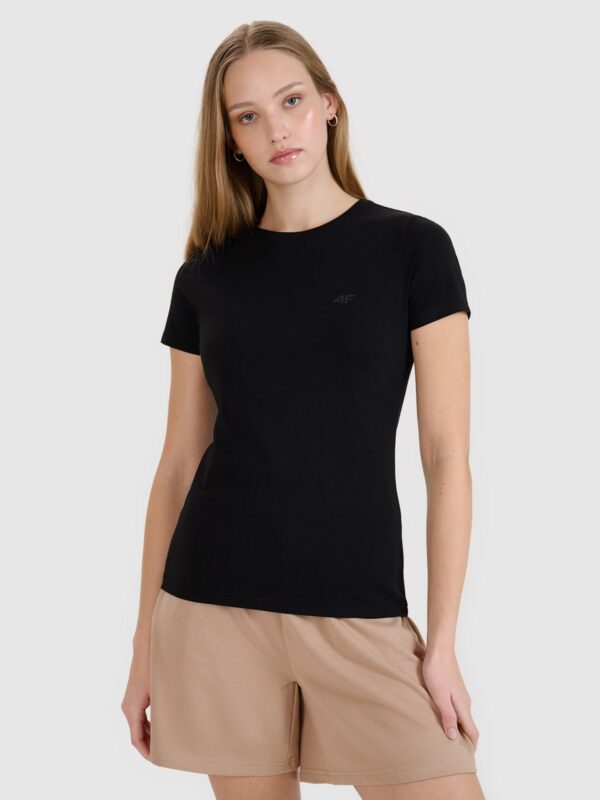 afa1633e614d4542a2a4d9fae6e4f7383083acf2 4F T-shirt slim gładki damski (2-pack) - biały