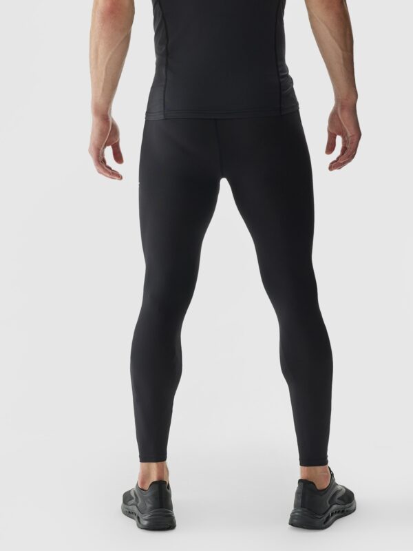 afb36b065eae1ba7693d080a18f700eb81683920 4F Legginsy treningowe ze średnim stanem męskie - czarne