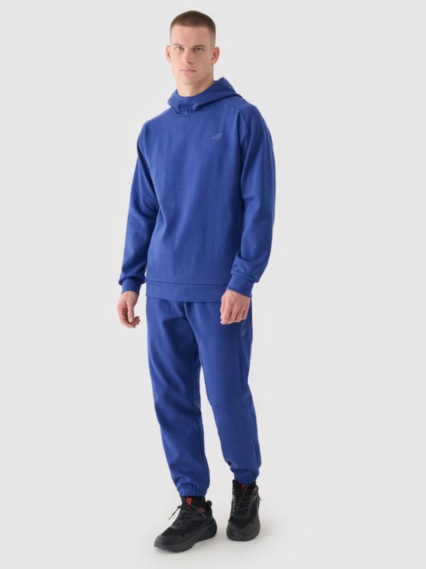 4F Bluza dresowa nierozpinana z kapturem męska - granatowa