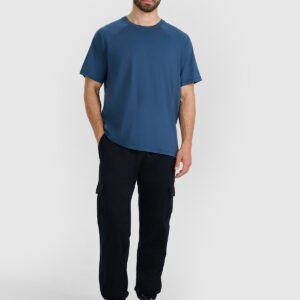 4F T-shirt oversize gładki męski - turkusowy