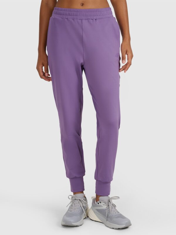 4F Spodnie treningowe szybkoschnące damskie - fioletowe