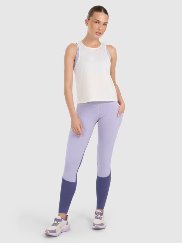 4F Top treningowy szybkoschnący damski - beżowy