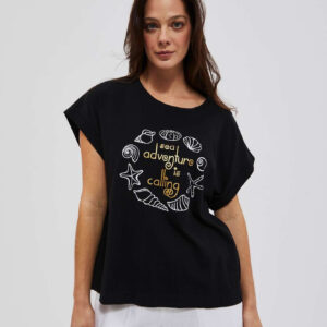 b1559fc29a743961dee3272c6baf5592f316f7a6 Bawełniany t-shirt z nadrukiem czarny