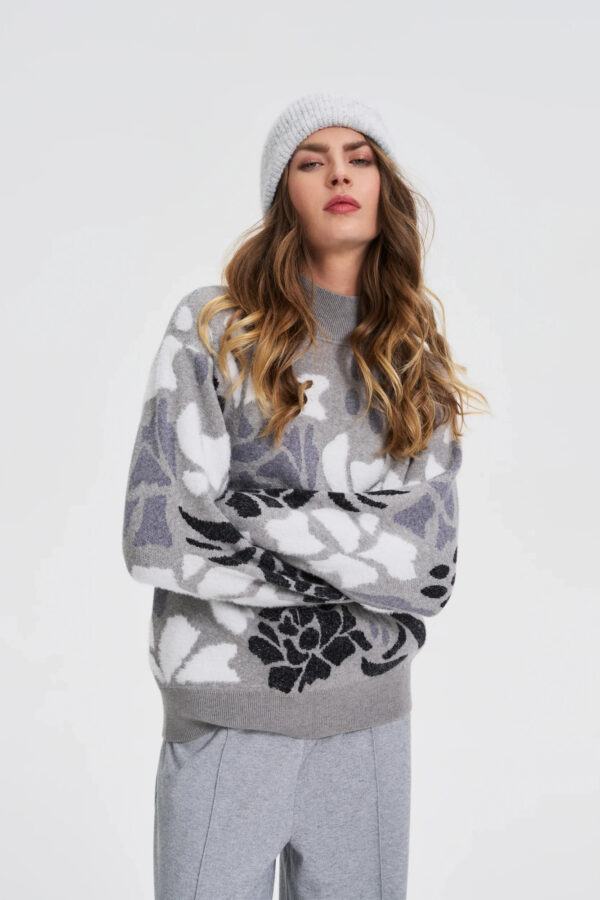 Czapka z dodatkiem wełny szara