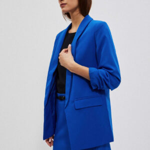 Gładka marynarka niebieska