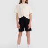 4F T-shirt oversize crop top z nadrukiem dziewczęcy - biały 158 (12-13 lat)