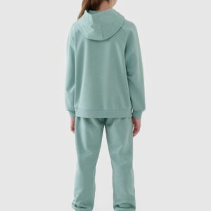 4F Spodnie dresowe joggery dziewczęce - turkusowe 122 (6-7 lat)