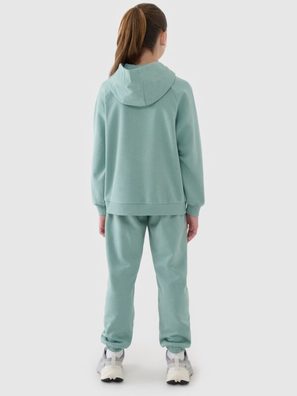 4F Spodnie dresowe joggery dziewczęce - turkusowe 122 (6-7 lat)