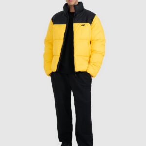 4F Kurtka puchowa z wypełnieniem syntetycznym męska - żółta