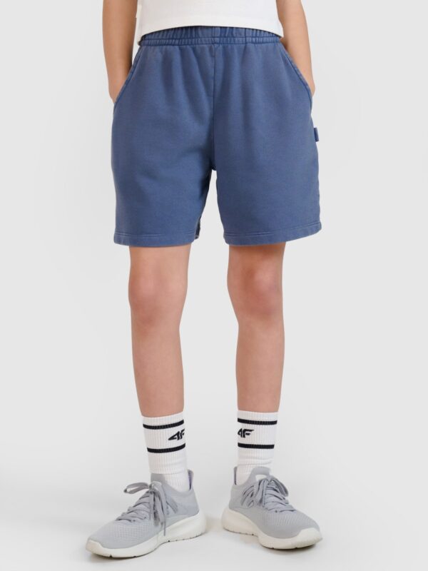 b272f10015a13c9624ad881a8ee47c60a653597c 4F Spodenki dresowe dziewczęce - granatowe 164 (13-14 lat)