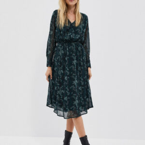 b2c0cf66948b2ef33838e0262b943954a50b96fb Sukienka z printem szmaragdowa