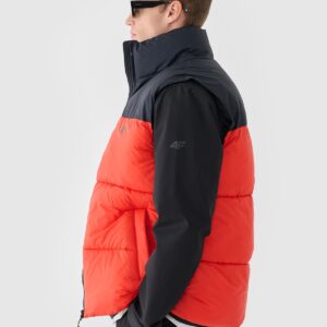 4F Bezrękawnik puchowy z wypełnieniem syntetycznym męski - czerwony