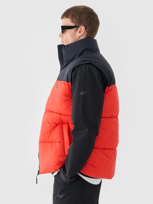 4F Bezrękawnik puchowy z wypełnieniem syntetycznym męski - czerwony