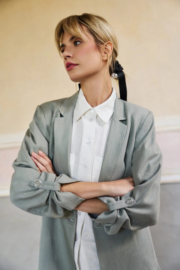 b3123f0946020fa818f051da1301ee314a28d14f Marynarka z wiskozy i lnu oliwkowa