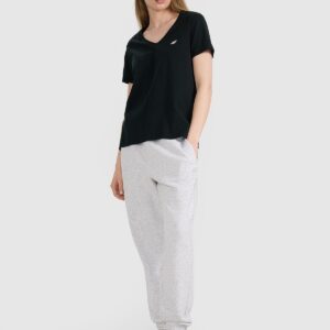 4F T-shirt oversize gładki damski - czarny