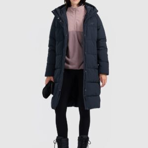 4F Płaszcz puchowy z wypełnieniem syntetycznym damski - czarny