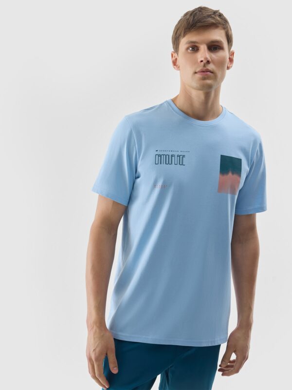 b362131897788a0990e32c7caf617d2a606e81c1 4F T-shirt z nadrukiem męski - niebieski