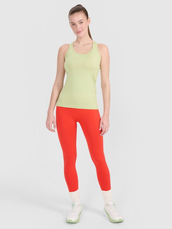 b3eca243ed8492c255c2a2154024fd65991fee75 4F Top treningowy slim szybkoschnący damski - zielony