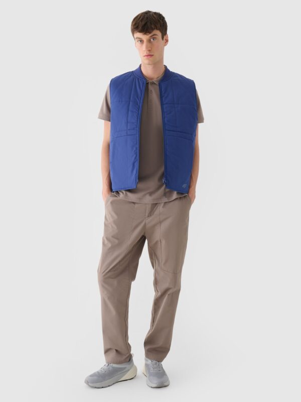 4F Koszulka polo męska - brązowa