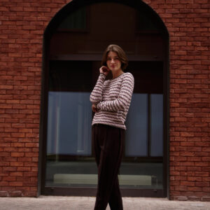 Spodnie cygaretki brązowe