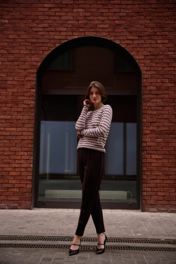 Spodnie cygaretki brązowe