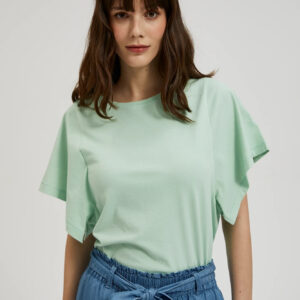Bluzka z szerokimi rękawami miętowa