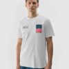 b4a70c3470541909687be34809a9ed7a4f8753b4 4F T-shirt z nadrukiem męski - biały