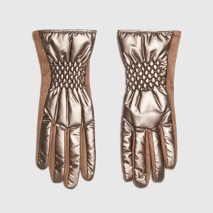 Rękawiczki z pikowaniem brązowe