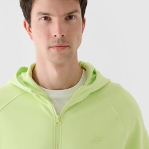 4F Bluza dresowa rozpinana z kapturem męska - zielona