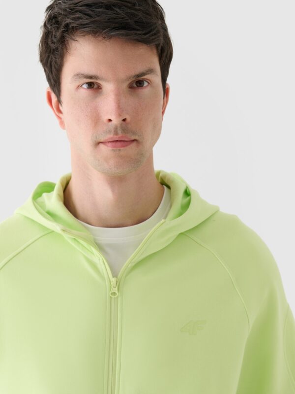 4F Bluza dresowa rozpinana z kapturem męska - zielona