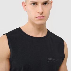 4F Tank top oversize męski - czarny