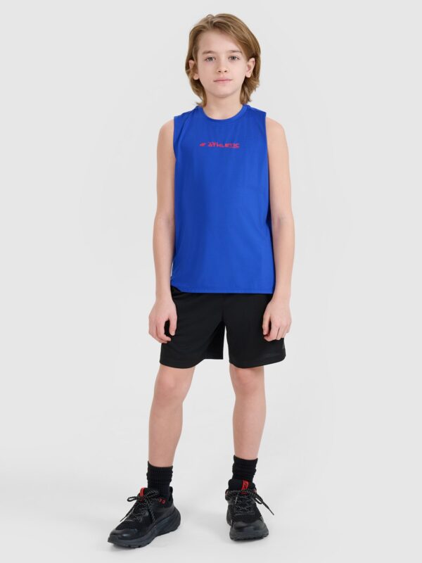 4F Tank top sportowy szybkoschnący chłopięcy - granatowy 158/164 (12-14 lat)