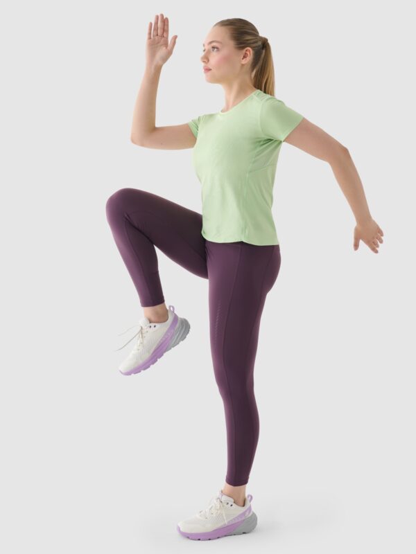 4F Koszulka do biegania szybkoschnąca damska - zielona