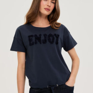 Bluza z krótkimi rękawami granatowa