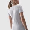 4F T-shirt slim gładki damski - szary