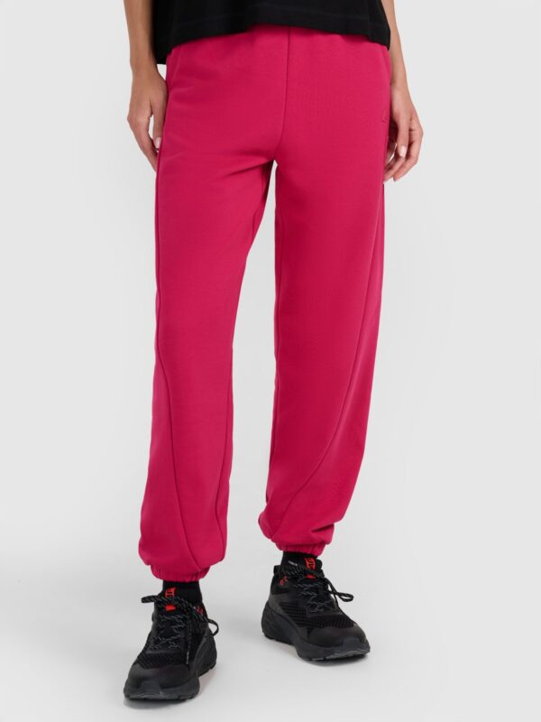 4F Spodnie dresowe joggery damskie - różowe
