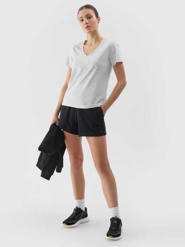 b73a92c8b7e9acbe63164e5f4f286619f579b9b7 4F T-shirt gładki damski - szary