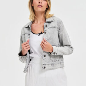 Jeansowa kurtka szara